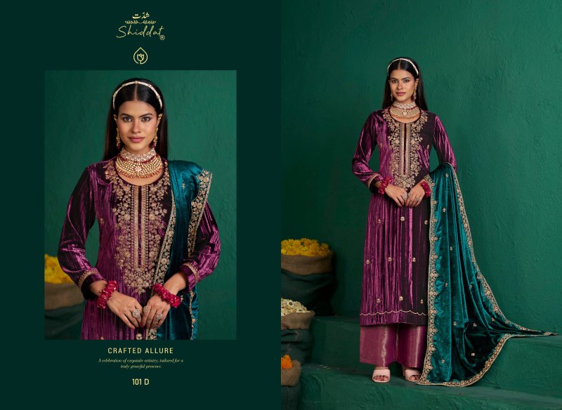Zareen By Shiddat Viscose Velvet Salwar Kameez 